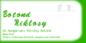 botond miklosy business card