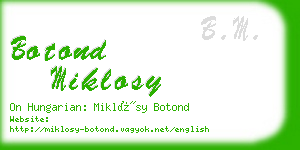 botond miklosy business card